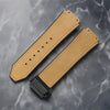 This is a 25/19mm khaki watch strap for hublot with black replacement clasp. Made from quality silicone rubber and matched with a layer of suede calf leather. Sourced by Strapmeister