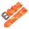 Electro Orange Camo rubber strap for Panerai - StrapMeister