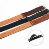 Nato Leather Straps in 3 different colors, black, brown and coffee with silver buckle