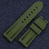 Panerai Olive Green Rubber Strap without buckle - Strapmeister