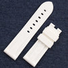 This is a White Panerai style submersible/diver rubber strap without buckle. Good quality rubber strap for the price.