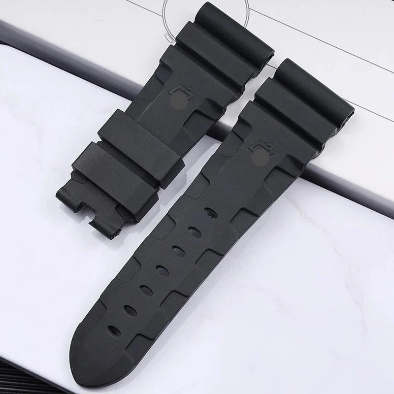 Panerai replacement divers rubber strap-free shipping - StrapMeister