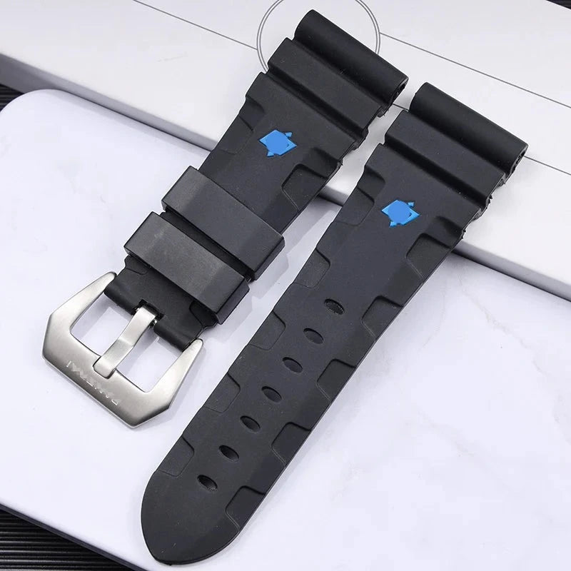 Panerai replacement divers rubber strap-free shipping - StrapMeister