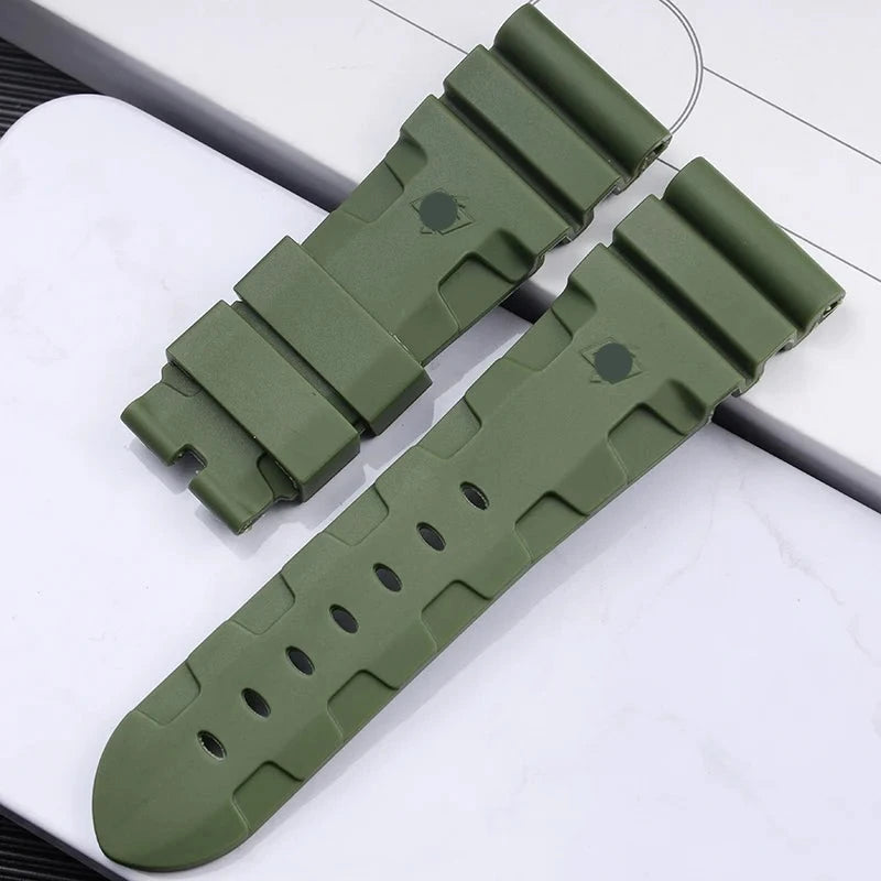 Panerai replacement divers rubber strap-free shipping - StrapMeister