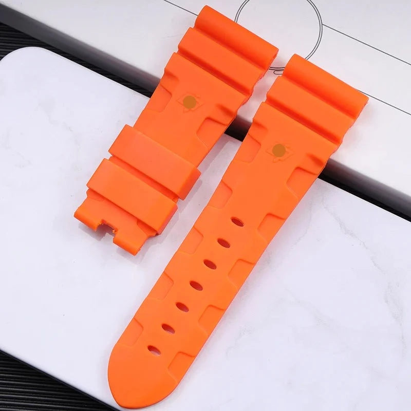 Panerai replacement divers rubber strap-free shipping - StrapMeister