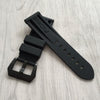 Panerai  Rubber Strap with OP stamped  in black strap with black buckle