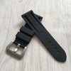 Panerai  Rubber Strap with OP stamped  in black strap with silver buckle