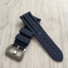 Panerai  Rubber Strap with OP stamped  in dark blue strap with silver buckle