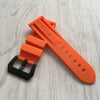 Panerai  Rubber Strap with OP stamped  in orange strap with black buckle