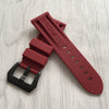 Panerai  Rubber Strap with OP stamped  in red  strap with black buckle