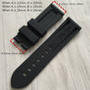 Panerai  Rubber Strap with OP stamped  in black strap with measurements