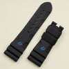 This is a Panerai Submersible replacement Rubber strap in black without clasp or buckle by StrapMeister 