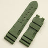 This is a Panerai Submersible replacement Rubber strap in military green without clasp or buckle by StrapMeister