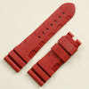 This is a Panerai Submersible replacement Rubber strap in red without clasp or buckle by StrapMeister 