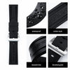 Vulcanized Panerai-style White Rubber Strap-Strapmeister