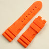 This is a Panerai Submersible replacement Rubber strap in orange without clasp or buckle by StrapMeister 