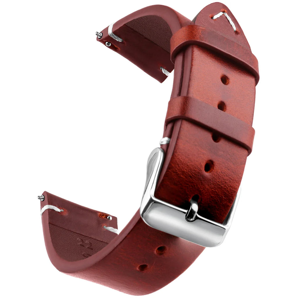 Wax Leather With Quick Release Watch Straps, for Samsung, Seiko, Oris, Citizen Watches