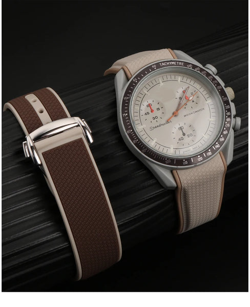 Rubber strap for Omega Aqua terra