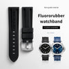 Vulcanized Panerai-style White Rubber Strap-Strapmeister