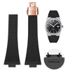 Fluoro Rubber Watch strap For Tissot PRX Super player T137.407/410