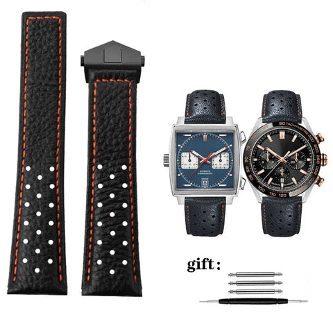 Tag heuer Monaco style Leather Strap