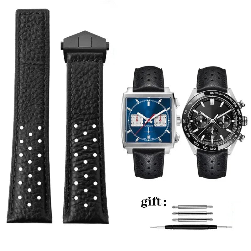 Tag heuer Monaco style Leather Strap