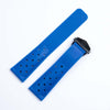 Blue Tag Heuer F1  Rubber Straps  with black clasp