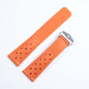 Orange Tag Heuer F1  Rubber Straps  with silver clasp.