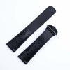 A Black Tag Heuer F1  Rubber Straps  with a beautiful black clasp