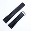 A Black Tag Heuer F1  Rubber Straps  with silver clasp
