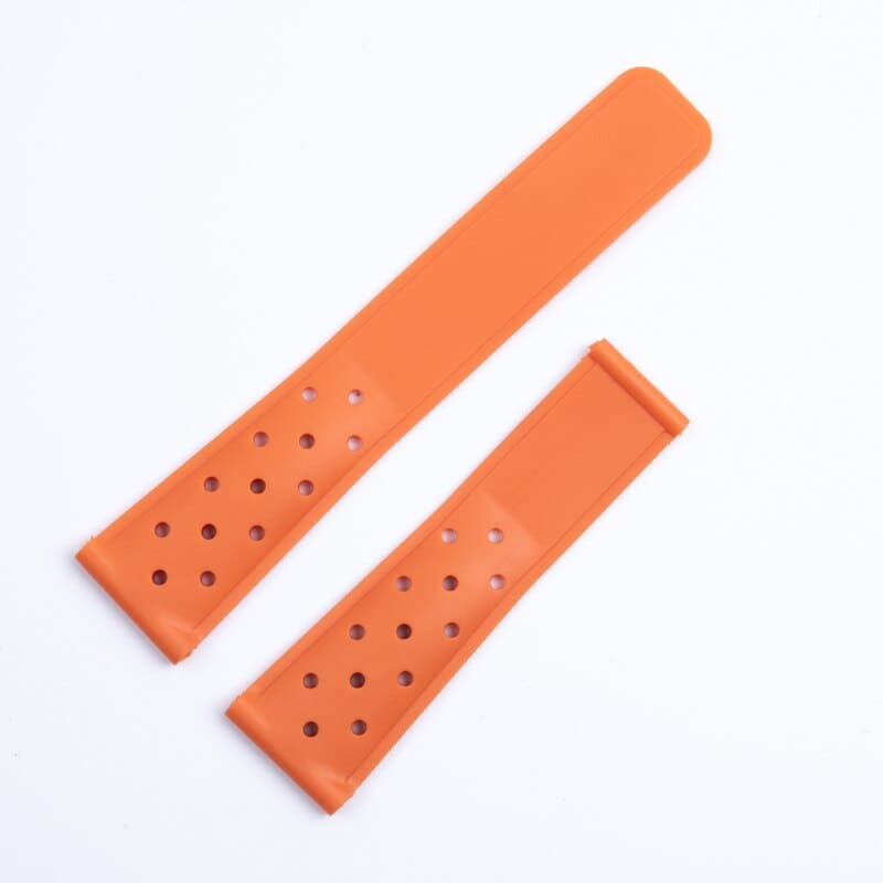 An Orange Tag Heuer F1  Rubber Straps  without a clasp