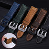 Vintage Suede Panerai style leather strap all colors available. Blue, dark green, brown, dark brown and black with silver tang buckle