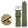 Vintage Suede Panerai style leather strap in green