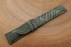 20mm/18mm Grey Genuine OSTRICH  Leather Stonewash Watch Strap - StrapMeister