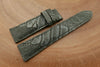 20mm/18mm Grey Genuine OSTRICH  Leather Stonewash Watch Strap - StrapMeister