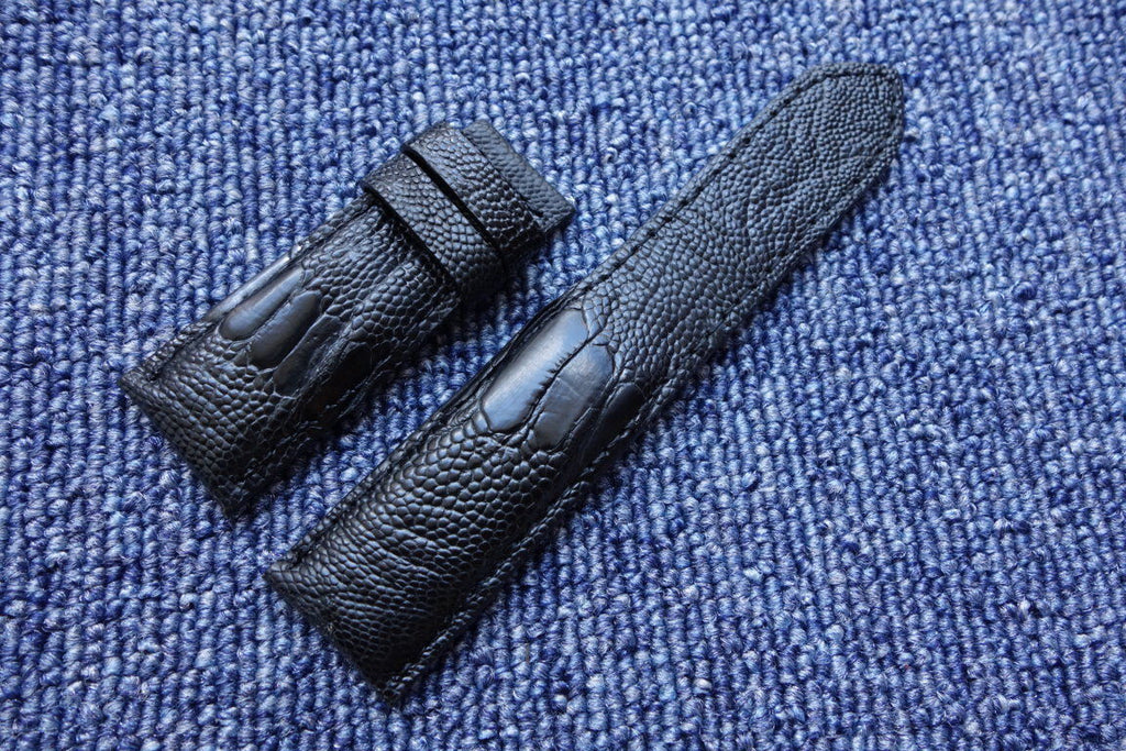 Radiomir(Panerai)Ostrich leg leather strap 26mm/22mm - StrapMeister