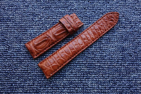 CROCODILE LEATHER WATCH STRAP 22mm - StrapMeister