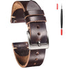 Hemsut Military style Leather Strap - StrapMeister