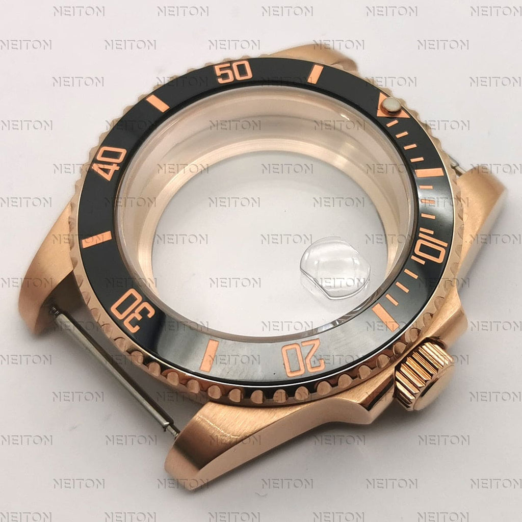 40mm Bronze PVD submariner Style Case - StrapMeister