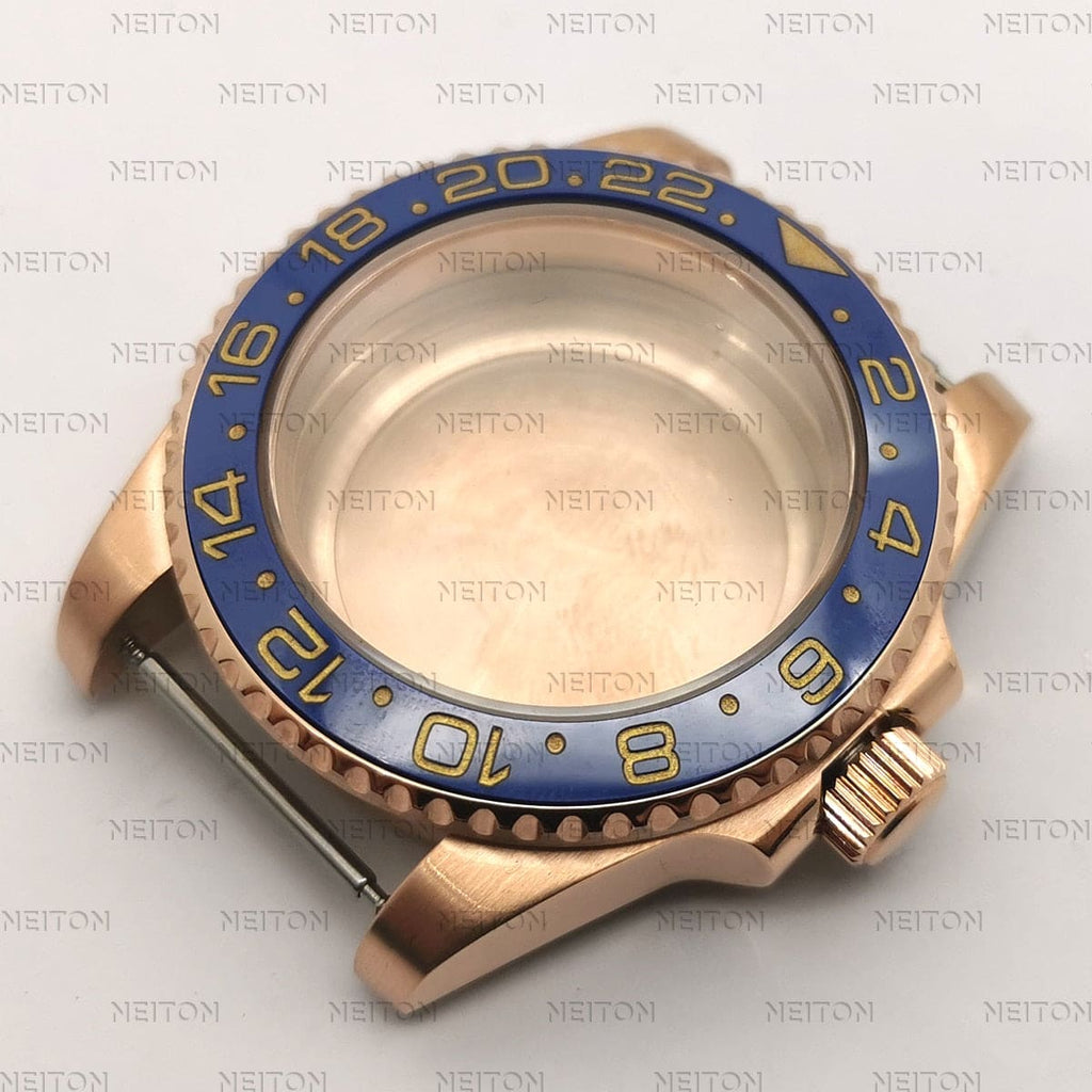 40mm Bronze PVD submariner Style Case - StrapMeister