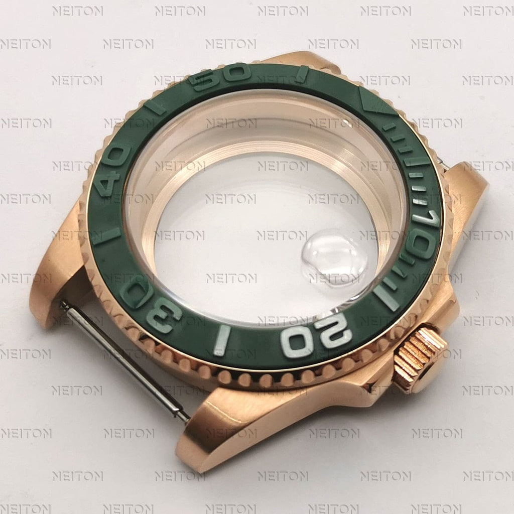 40mm Bronze PVD submariner Style Case - StrapMeister