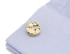 Hand wind Watch Movement gold plated cufflinks - StrapMeister