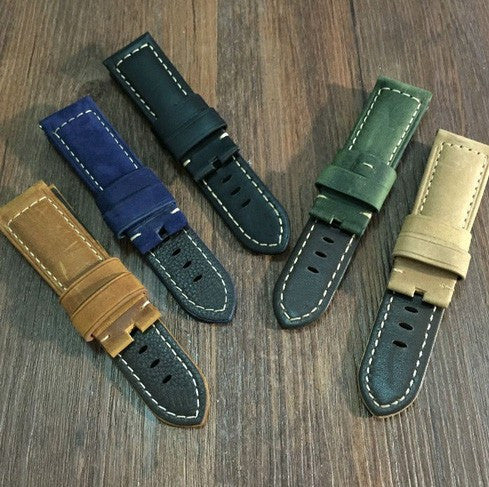 Panerai style suede leather strap - StrapMeister