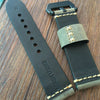 Handmade 20MM to 26MM Italian Grey Calfskin Strap - StrapMeister