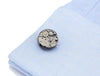 Hand wind Watch Movement Gun metal cufflinks-free shipping - StrapMeister