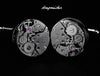 Hand wind Watch Movement Gun metal cufflinks-free shipping - StrapMeister