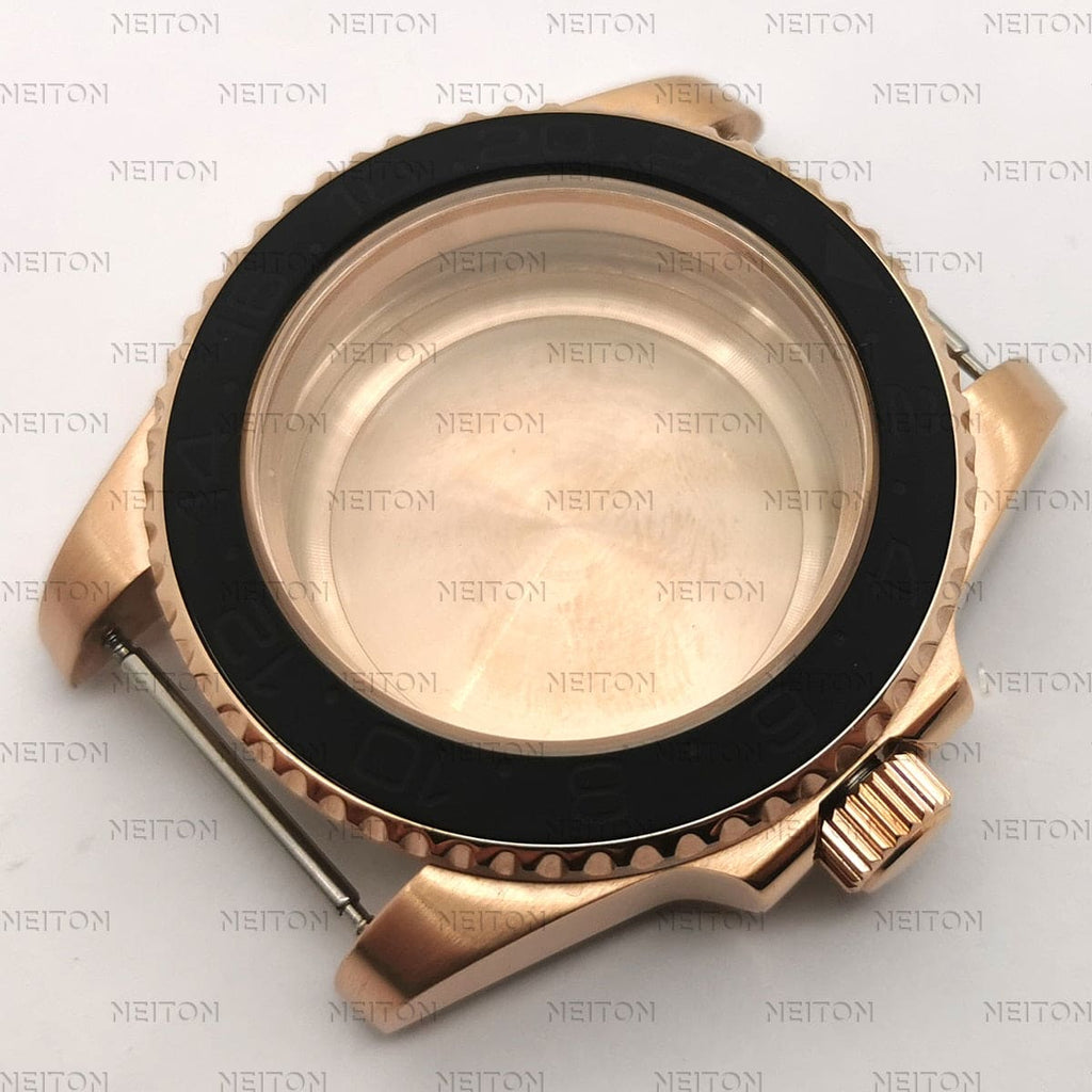 40mm Bronze PVD submariner Style Case - StrapMeister