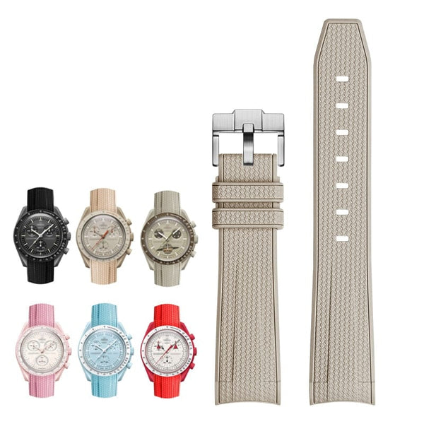 Rubber strap for Omega Aqua terra
