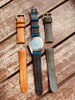 Suede Vintage Leather on rubber strap - StrapMeister