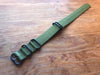 Olive Green Zulu ballistic nylon Strap-strapmeister - StrapMeister